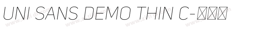 uni sans demo thin c字体转换
